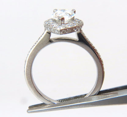 GIA Certified 1.15ct Pear Shape diamond ring 1.00ct. round accents platinum *v