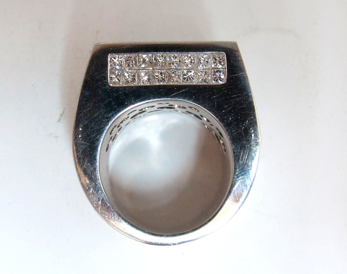7.00ct Princess Cut Natural Diamonds Platinum Ring Heavyweight Prime *v