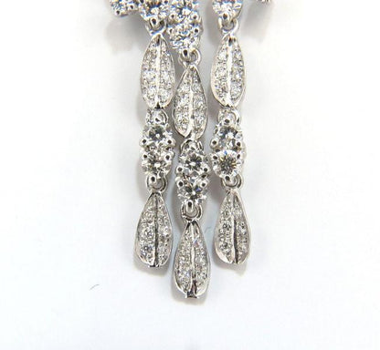 6.00ct natural diamonds modern dangle petal chandelier earrings 18kt 12321 *v