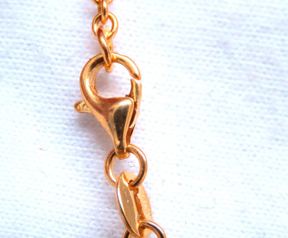 16ct Natural Ruby Sapphire Yard Necklace 14kt Gold *v