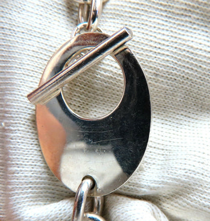 Sterling Silver Toggle Heart Link Bracelet *v