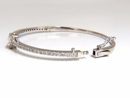 GIA Certified 1.84ct marquise diamond cluster halo bangle bracelet 14kt *v