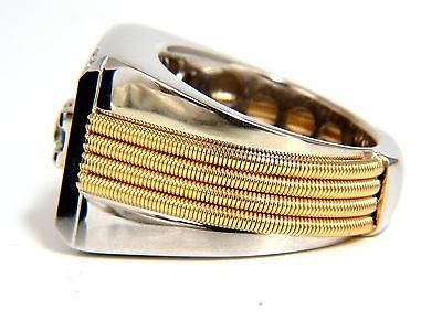 18kt mens .60ct diamond ring coil wrap 3d tourbillon still life deco 10002 *v