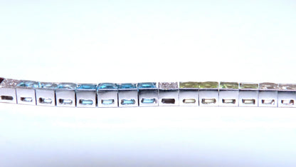 7ct semi-precious stones bracelet 14kt 12469 *v
