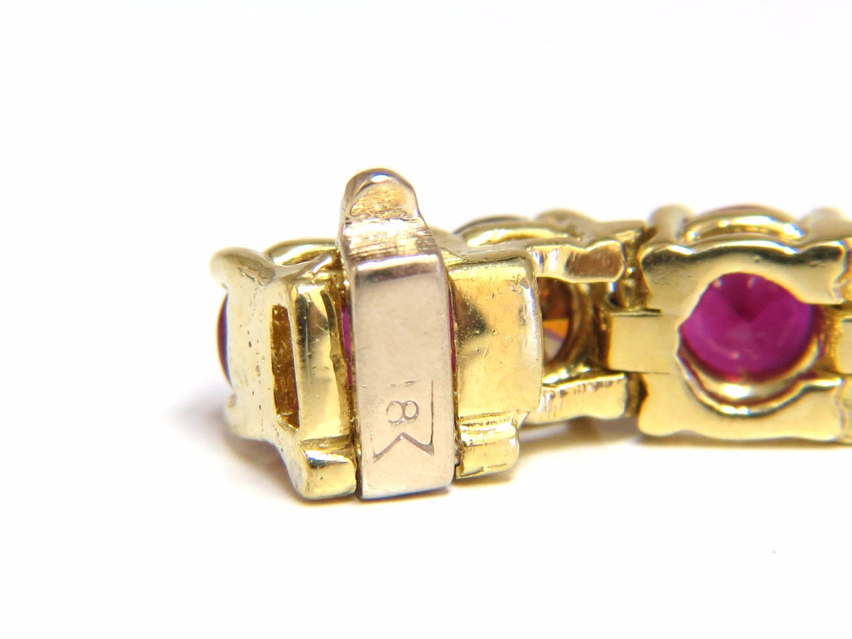 24.14ct Natural Fancy Brown Diamonds Red Ruby Bracelet 18kt Tennis *v