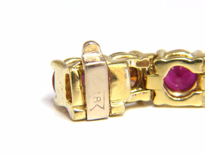 24.14ct Natural Fancy Brown Diamonds Red Ruby Bracelet 18kt Tennis *v