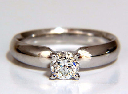 GIA Certified .51ct natural round cut diamond solitaire ring platinum G/Vs *v