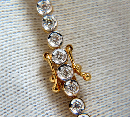 1.20ct Natural Diamonds Circular link bracelet 14kt *v
