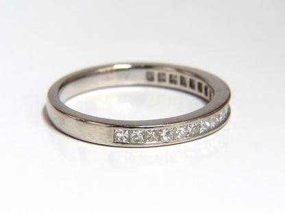 Authentic Asprey .65ct natural princess cut diamonds band Platinum *v