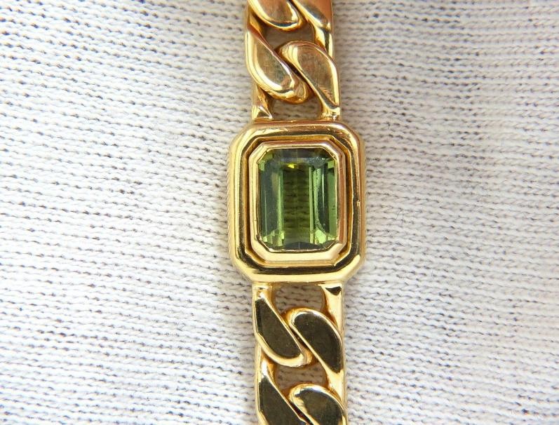 12ct Natural Aquamarine Amethyst Tourmaline Link Necklace 14kt Gold 12398 *v
