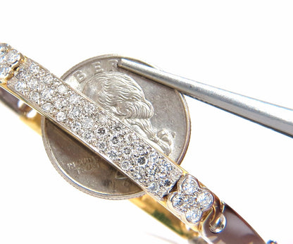 designer bangle bracelet 18kt 1.50ct. natural diamonds two toned mod *v