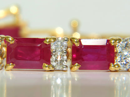 GIA CERTIFIED 18KT 23.46CT NATURAL RUBY DIAMOND BRACELET VIVID *v