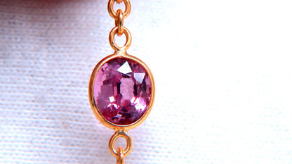 16ct Natural Ruby Sapphire Yard Necklace 14kt Gold *v
