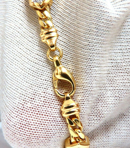 1.63ct Natural Round Diamonds Rectangular Curb Link Bracelet 18kt Drache *v