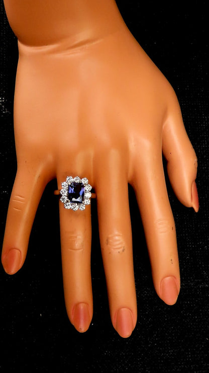 GIA Certified 5.03ct Natural No Heat Color change Purple Violet Sapphire Ring *v