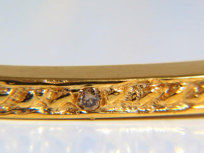 3.26CT NATURAL RUBY FANCY COLOR DIAMONDS BANGLE BRACELET EURO DECO 14kt *v