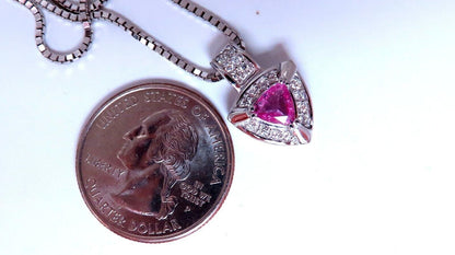 .76ct natural Trillion shaped sapphire diamonds pendant 14kt *v