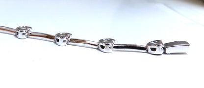 .80ct Natural Diamonds Heart Link Bracelet 14kt gold *v