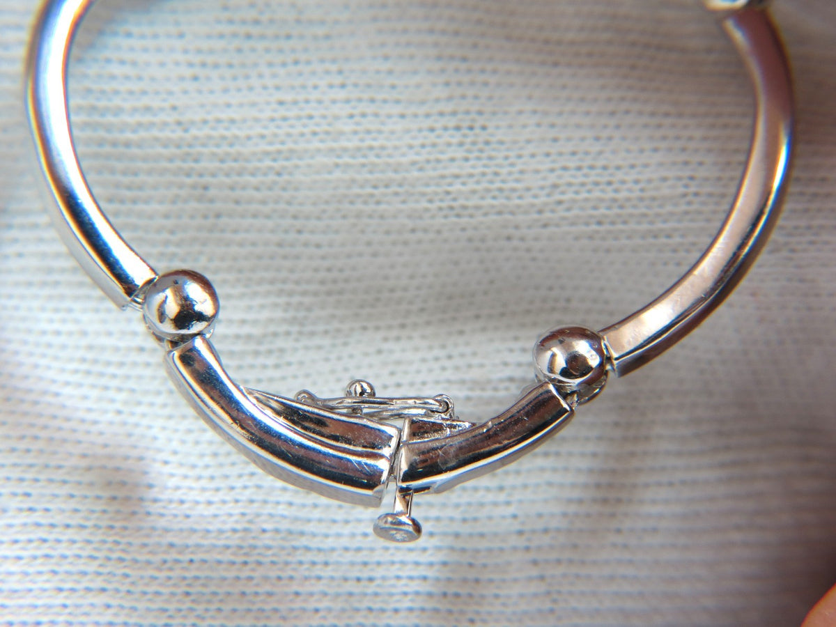 2.26ct NATURAL DIAMONDS MODERN ARCH LINK NECKLACE 14KT BALL HINGE G VS *v