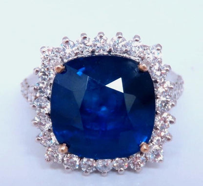 Natural Sapphire Diamonds Ring 15.94ct 18kt. GIA Certified 12233 *v
