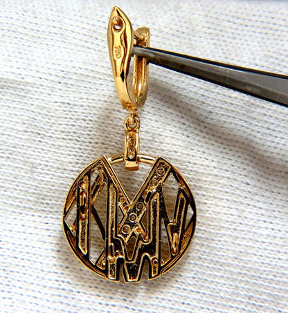 Cosmopolitan Mod X Diamond dangle earrings 14kt *v