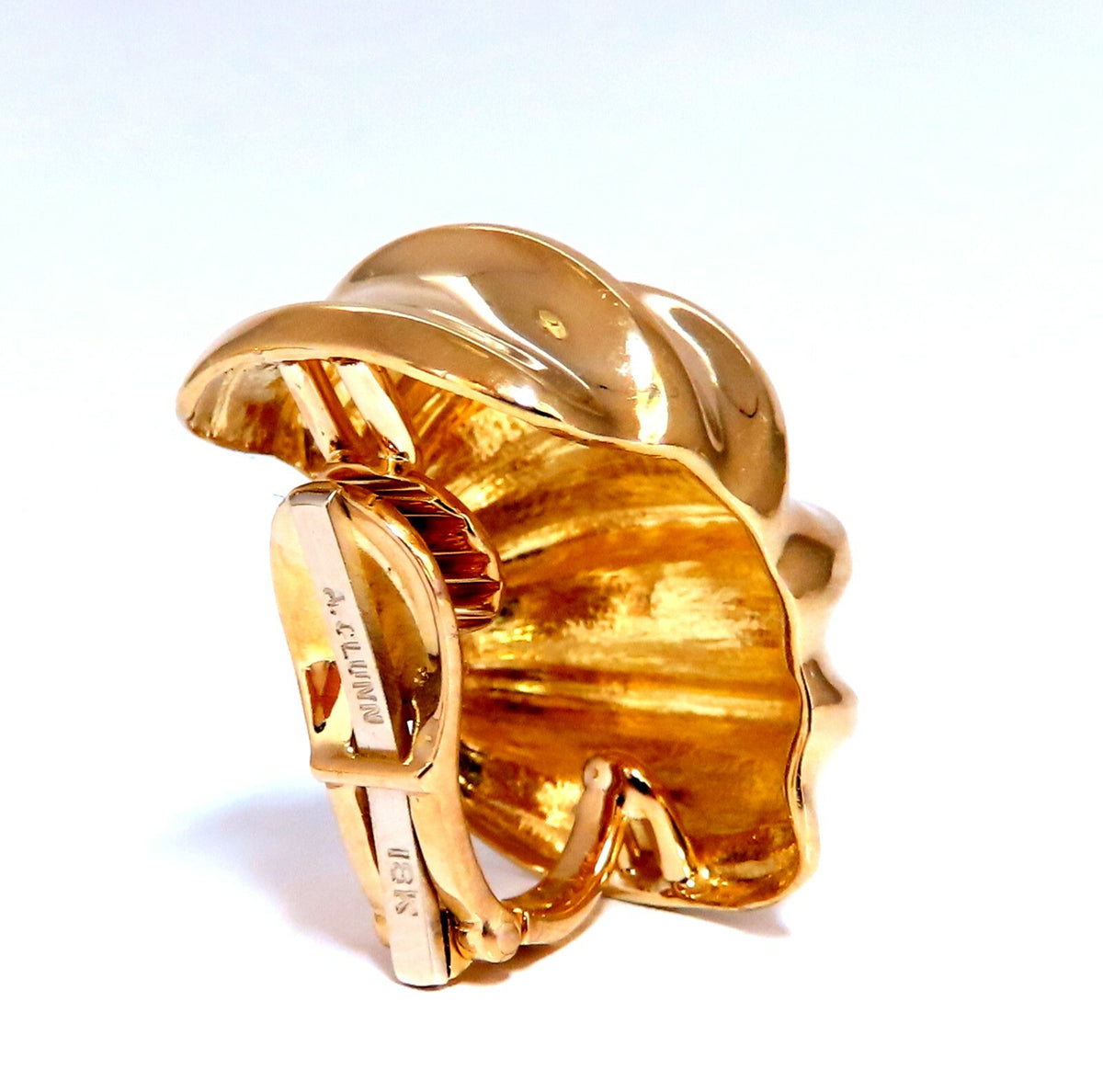 Andrew Clunn 18kt Gold Clip earrings Watermelon Classic *v