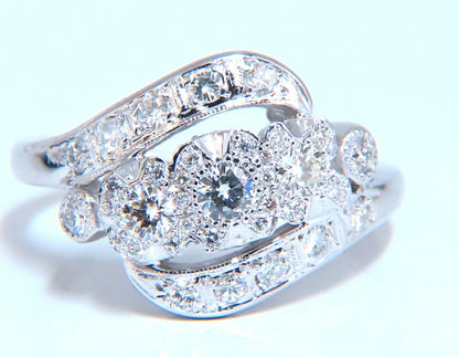.54ct Natural Diamonds American Regency Revival Deco Ring 14kt *v