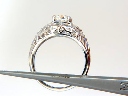 GIA 1.04ct. Cushion Brilliant natural diamond ring G/ Si-1 Deco 14kt gold *v