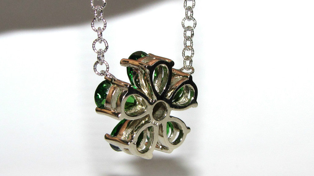 4.60CT NATURAL TSAVORITE YELLOW DIAMOND PENDANT *v