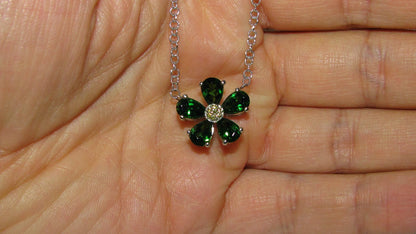 4.60CT NATURAL TSAVORITE YELLOW DIAMOND PENDANT *v