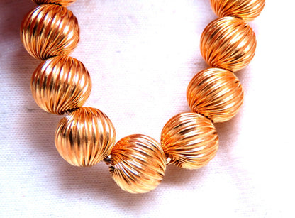 Barley Twist Beads Necklace 14kt 52 Grams 23inch *v
