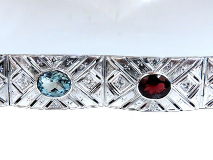 24.30ct Natural Gem Line Vintage Graver Etch Cuff Bracelet 18kt *v