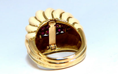 1ct natural ruby enamel estate 18 karat gold ring *v