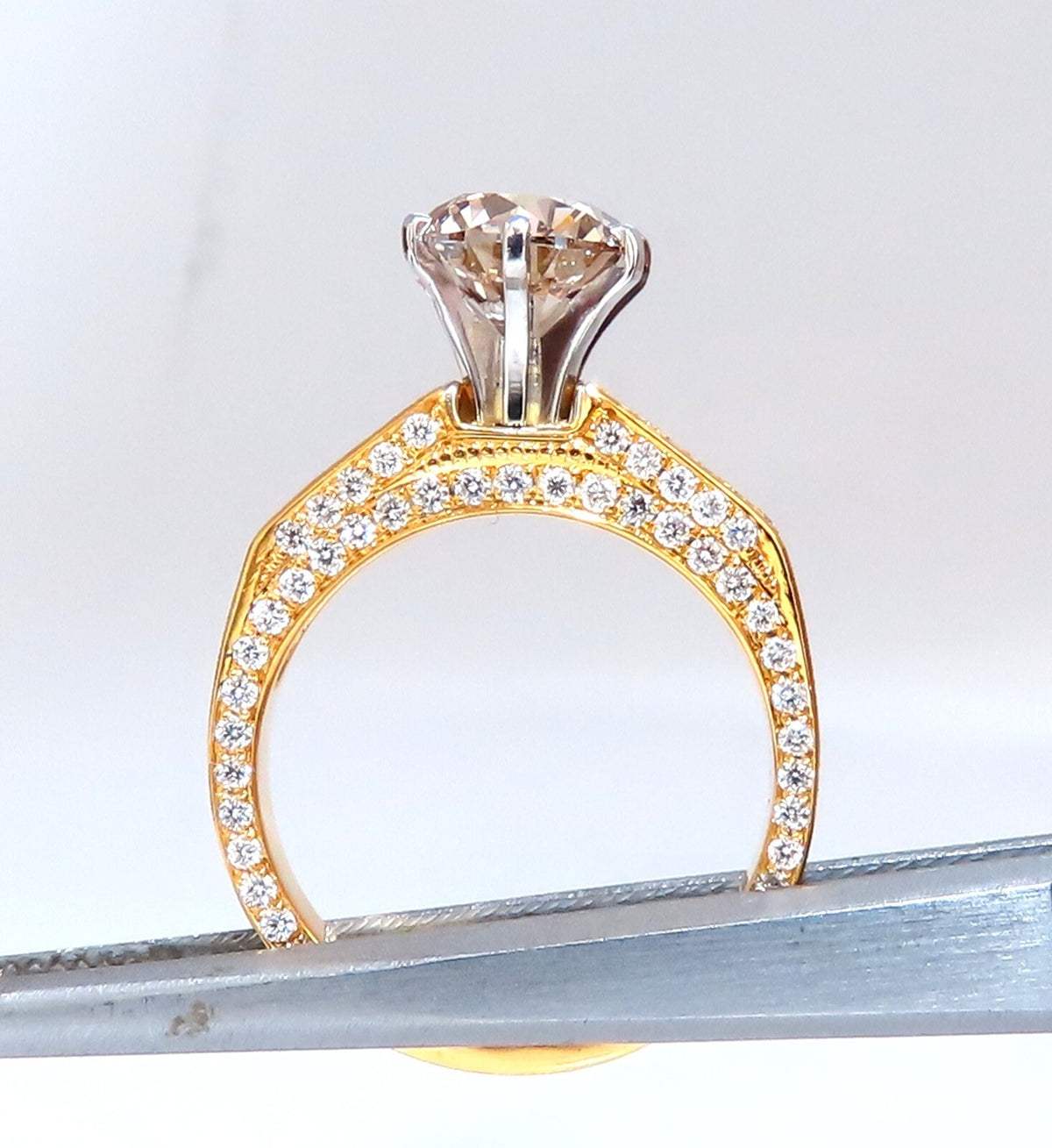 GIA certified 2.27ct Natural Diamond ring 14kt Solitaire 14kt *v