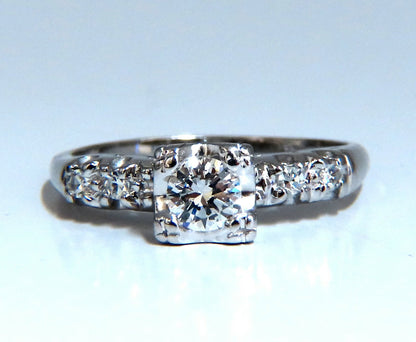 .46ct Natural Round Cut Diamond Ring Vintage 14kt *v