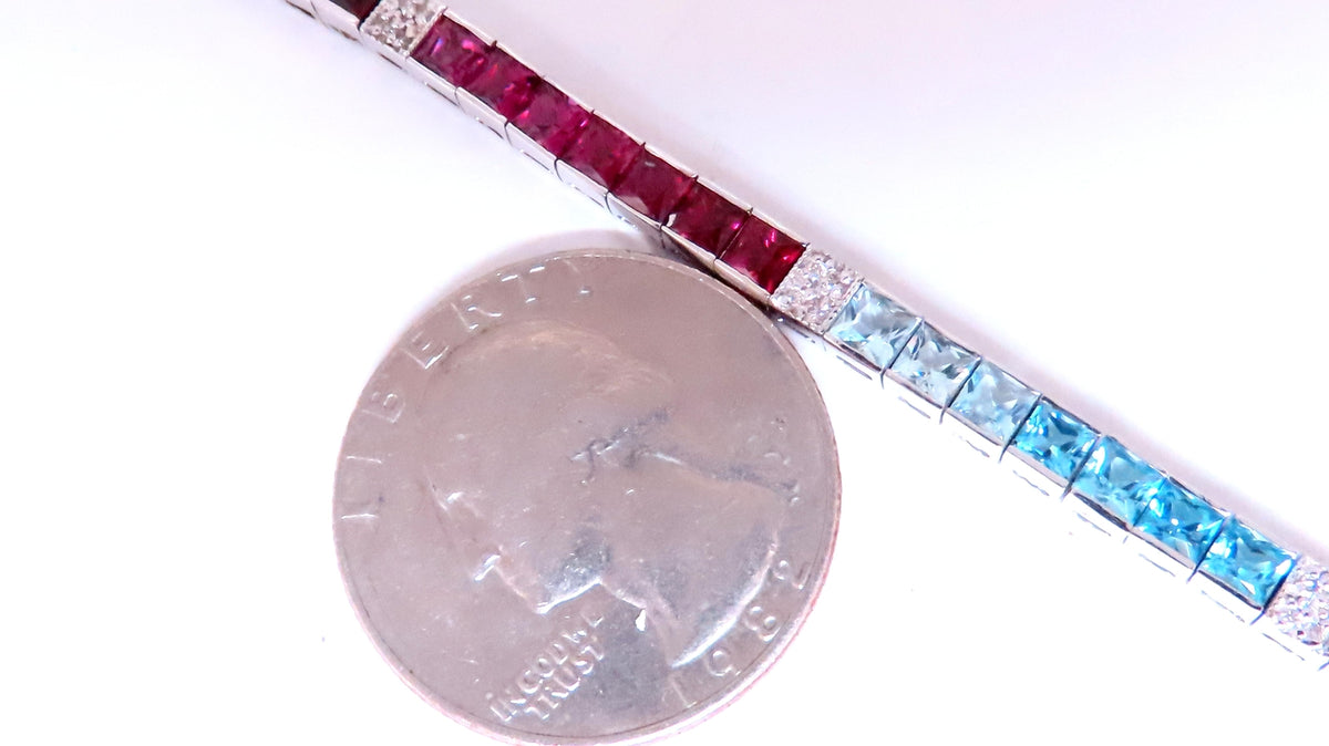 7ct semi-precious stones bracelet 14kt 12469 *v
