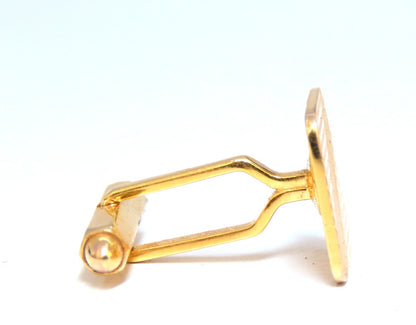 14kt stripe and staggered retro cufflinks *v