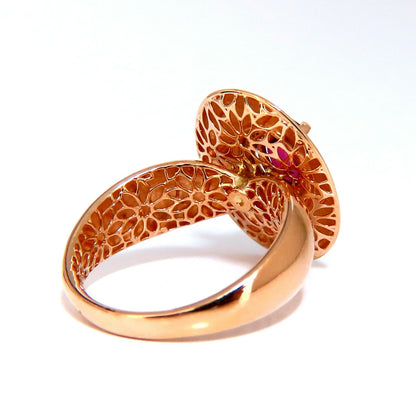 GIA Certified 1.19ct oval cut red No Heat Ruby diamonds ring 14kt *v
