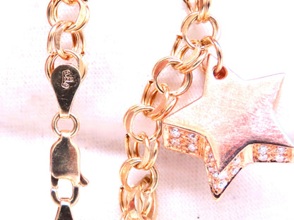 Caribbean keepsake natural diamonds charm bracelet 14Kt gold 12457 *v