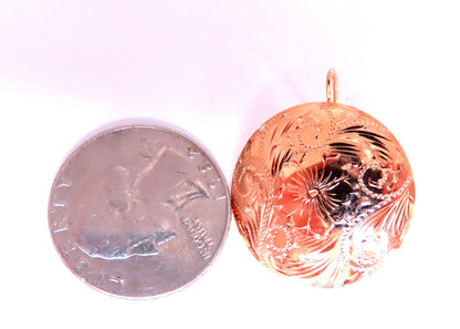 Detailed Engraved Vintage Restored Button Lever Wire Earrings 14kt Gold *v