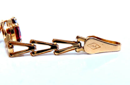 3.50ct natural garnets bracelet 14kt gold *v