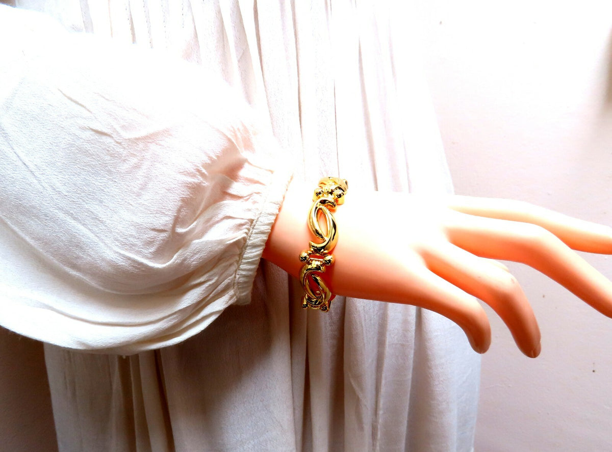 Iconic Link Wide Bracelet 14kt gold *v