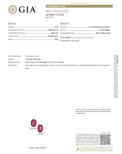 GIA Certified 4.94ct natural vivid red Burma ruby diamonds ring 18kt*v