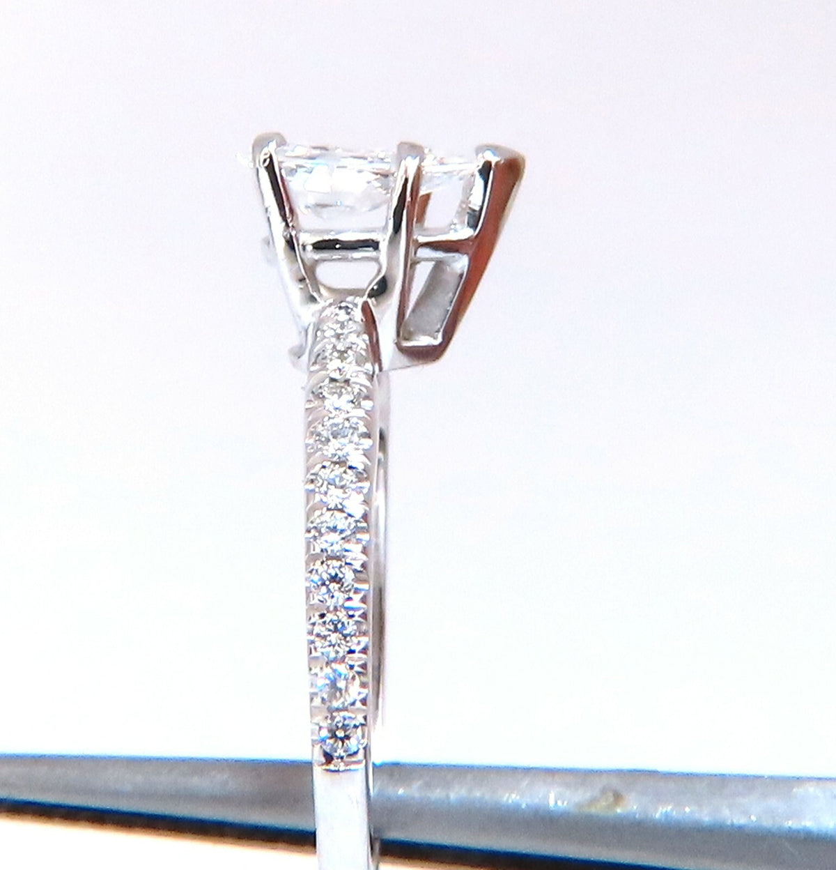 GIA Certified .54ct Natural Pear Shaped Diamond Ring 14kt *v