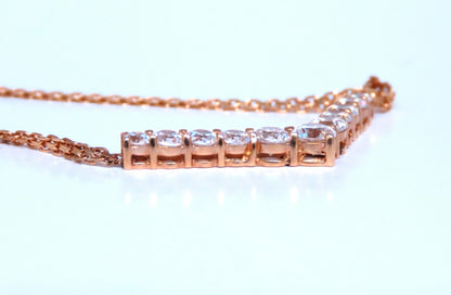 1.20ct Zircon "v" Chevron Necklace 14kt Gold 12526 *v