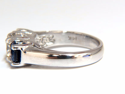 2.48ct natural sapphires diamond three stone ring 14kt royal blue *v