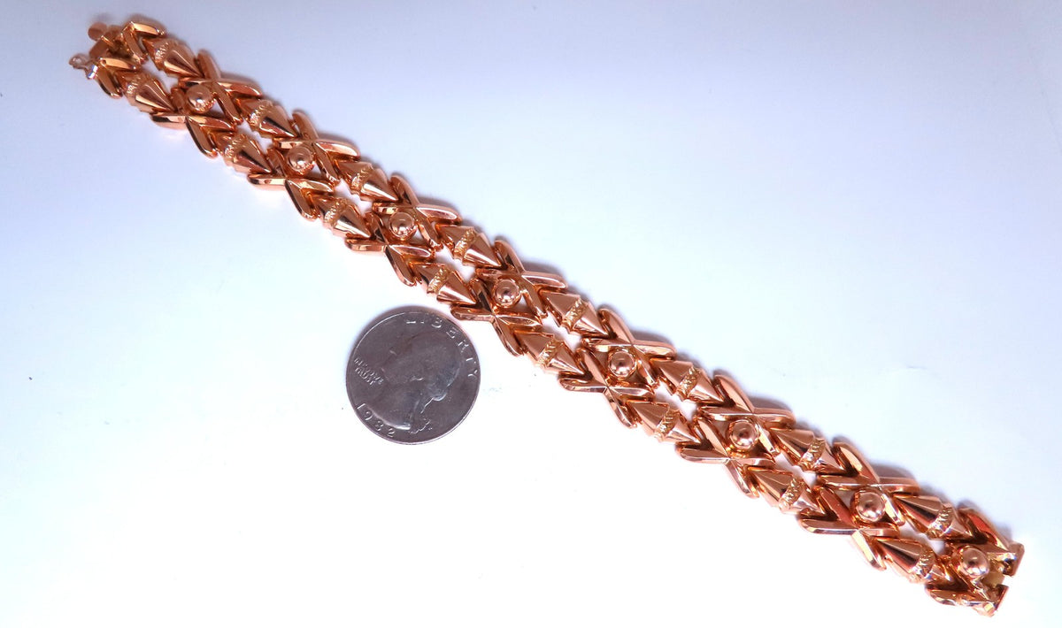 Retro Cosmopolitan Wide Cuff Bracelet 14kt Gold 12451 *v