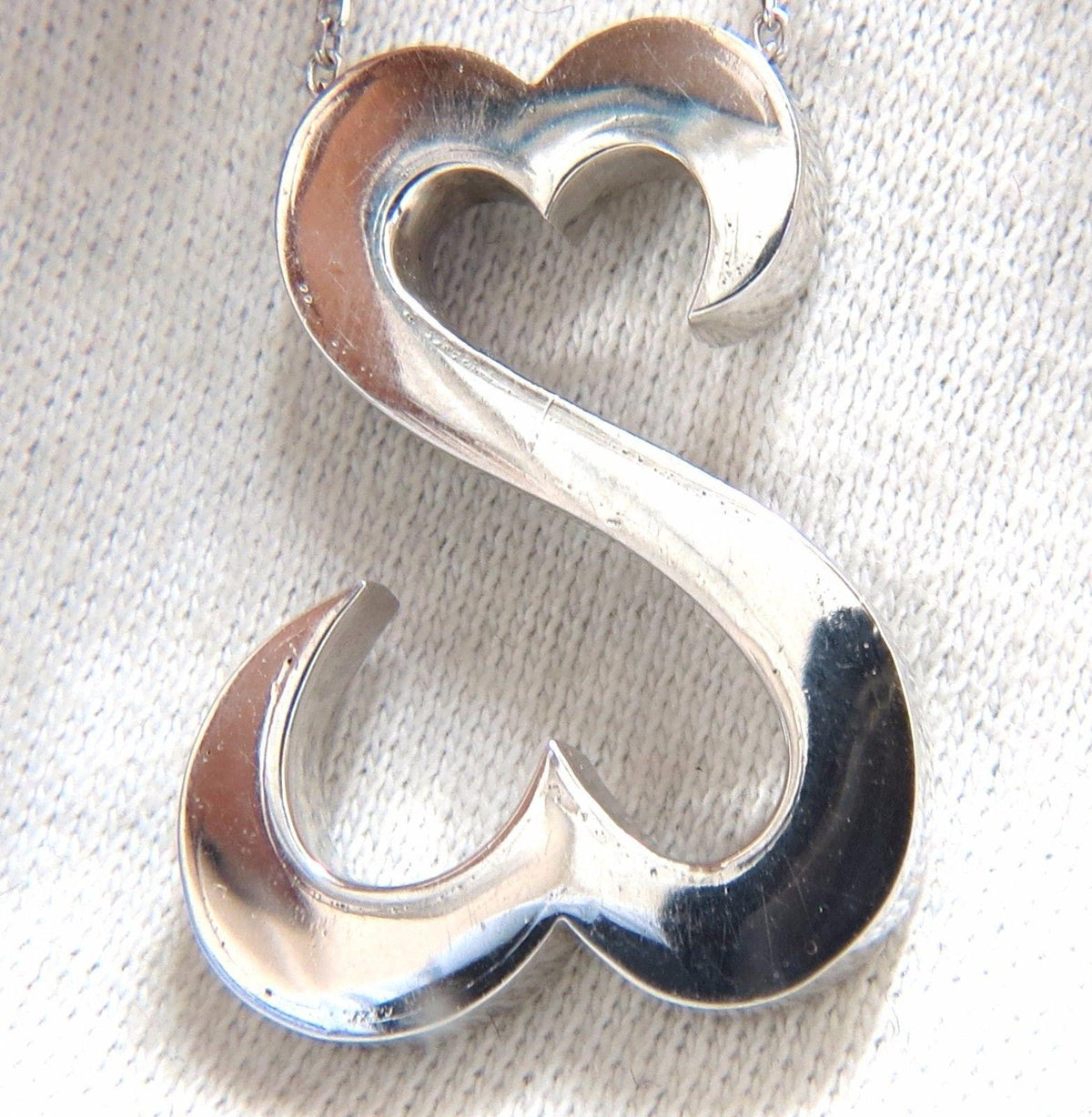 1.40ct natural diamonds double heart pendant 14kt 10658 *v