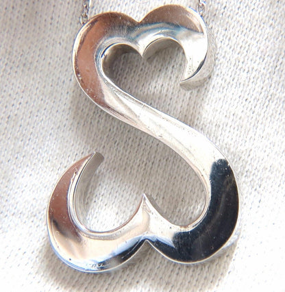 1.40ct natural diamonds double heart pendant 14kt 10658 *v