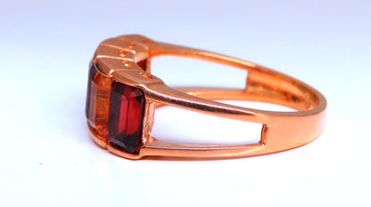 Natural amethyst topaz peridot garnet citrine mother's ring 14kt *v